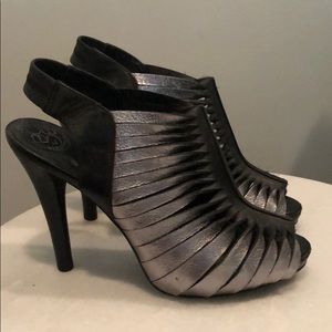 BCBG Generation silver heels